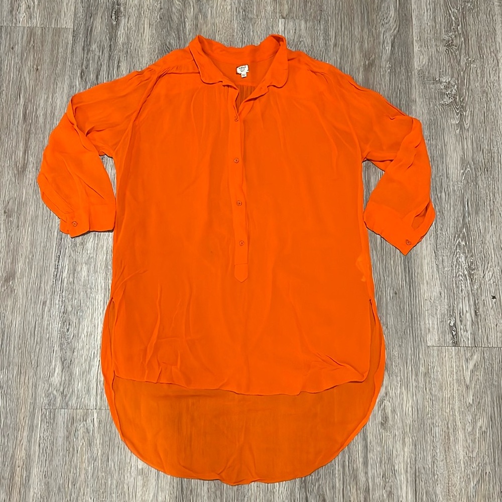 Wilfred 100% Silk High Low Hem Blouse
